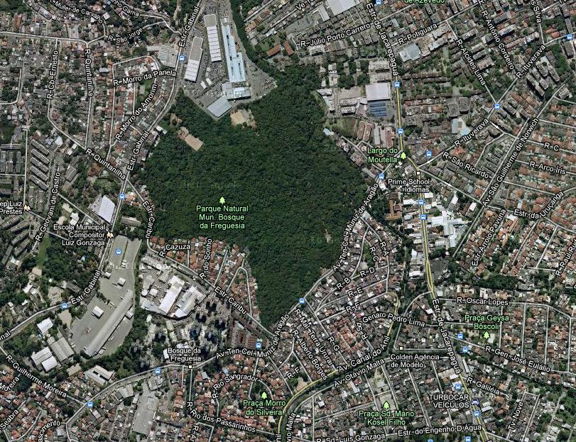 Imagem aérea do Bosque da Freguesia