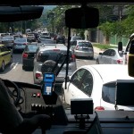 Tudo parado na subida da serra! Blitz no final do retão no hora de pique!