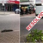 Tampa de bueiro na Estrada de Jacarepaguá – Reclamação atendida!