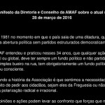 O Manifesto da AMAF foi enviado para os 513 Deputados Federais!
