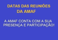 Calendário das reuniões da AMAF.