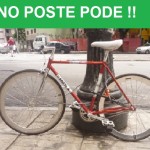 No POSTE pode prender a BIKE. Na ÁRVORE NÃO!