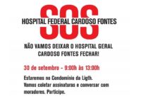 Luta pelo Hospital Federal Cardoso Fontes! Coleta de assinaturas em 30/09. Participe e assine!