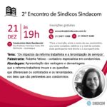 2º Encontro de Síndicos Sindacom – Os impactos da Reforma Trabalhista e a Terceirização de Serviços