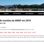 Calendário das reuniões da AMAF em 2018