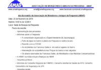 Ata da reunião da AMAF de 25 de fevereiro de 2018. Saiba o que foi tratado e decidido nessa reunião.