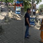 Os moradores pediram pelo Grupo de Amigos. Os balizadores (“fradinhos”) estão sendo recuperados.