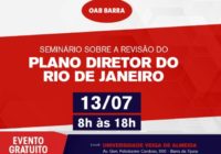 Plano Diretor do Rio – Seminário. Participe!