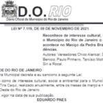 “TIRA CAQUI” . Agora é Lei sob o Nro. 7.119 de 09/11/2021 beneficiando a Zona Oeste do Rio.