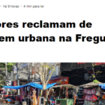 AMAF no jornal: Moradores reclamam de desordem urbana na Freguesia